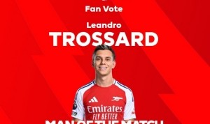 赛事服务-首开记录，英超官方：特罗萨德当选阿森纳1-1埃弗顿球迷票选最佳